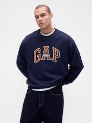 Gap Blue Oversized Heavyweight Logo Sweatshirt - Image 1 of 4