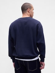 Gap Blue Oversized Heavyweight Logo Sweatshirt - Image 2 of 4