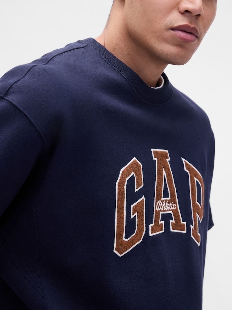 Gap Blue Oversized Heavyweight Logo Sweatshirt - Image 4 of 4 Gap Blue Oversized Heavyweight Logo Sweatshirt - Image 4 of 4