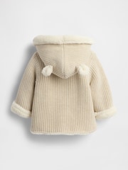 Creme - Gap Sherpa-Lined Cardigan (Newborn-24mths) (0-24mths) - Bild 2 von 3
