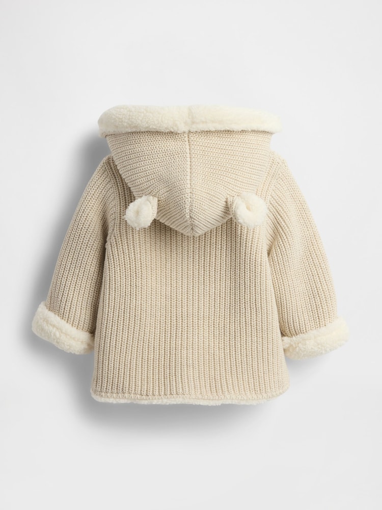 Creme - Gap Sherpa-Lined Cardigan (Newborn-24mths) (0-24mths) - Bild 2 von 3
