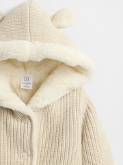 Creme - Gap Sherpa-Lined Cardigan (Newborn-24mths) (0-24mths) - Bild 3 von 3