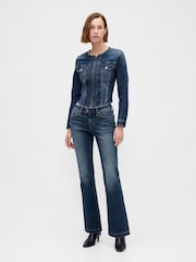 Gap Blue Denim Moto Jacket - Image 3 of 5