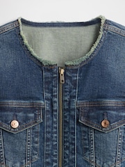Gap Blue Denim Moto Jacket - Image 5 of 5