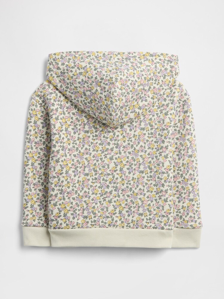 Gap Green Floral Logo Zip Hoodie (6mths-5yrs) (6mths-5yrs) - Image 2 of 3