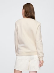Gap Cream Relaxed Logo Crew Neck Jumper - Image 2 of 5