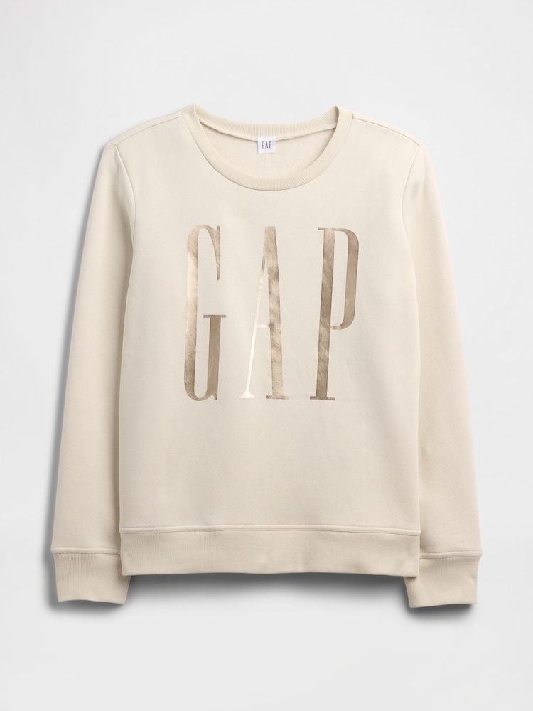Gap Cream Relaxed Logo Crew Neck Jumper - Image 5 of 5