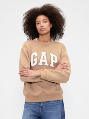 Gap Brown Logo Fleece Sweatshirt - Image 1 of 5