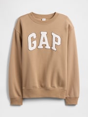 Gap Brown Logo Fleece Sweatshirt - Image 5 of 5