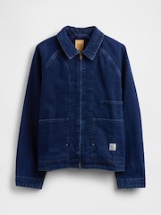 Gap Blue Denim Zip Chore Jacket - Image 4 of 4