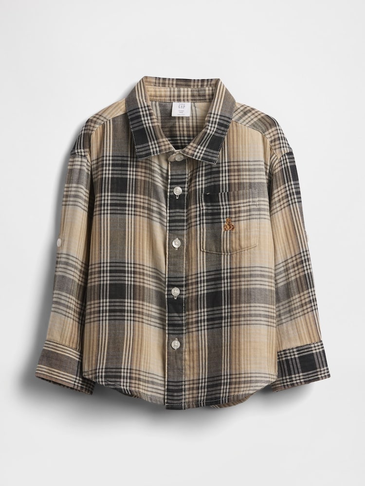 Gap Brown Double Weave Check Shirt (6mths-5yrs) (6mths-5yrs) - Image 1 of 2 Gap Brown Double Weave Check Shirt (6mths-5yrs) (6mths-5yrs) - Image 1 of 2