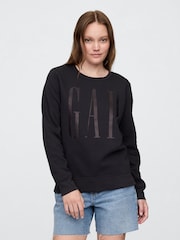 Gap Black Relaxed Logo Crew Neck Jumper - Image 1 of 5