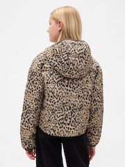 Marrón con estampado leopardo - Gap Cold Control Puffer Jacket (4-13yrs) (4-13yrs) - Imagen 2 de 5
