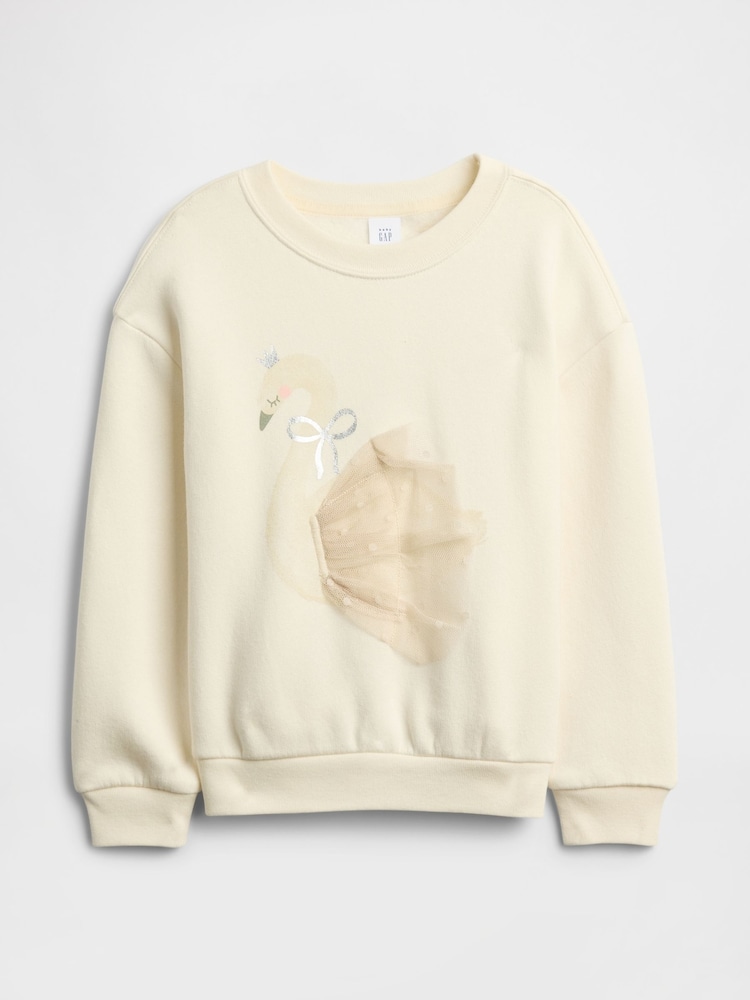 Gap White Oversized Graphic Sweatshirt (6mths-5yrs) (6mths-5yrs) - Image 1 of 3