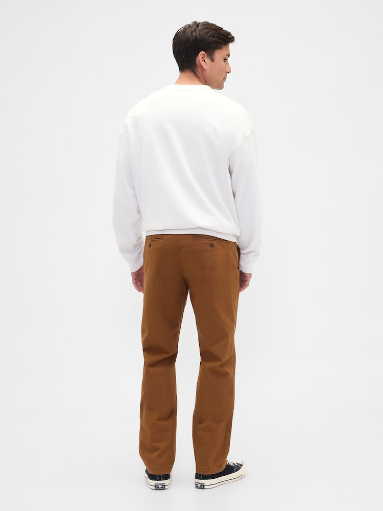 Gap Brown Essential Chinos in Straight Fit - Image 2 of 6 Gap Brown Essential Chinos in Straight Fit - Image 2 of 6