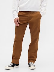 Gap Brown Essential Chinos in Straight Fit - Image 4 of 6
