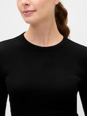 Gap Black Long Sleeve Rib T-Shirt - Image 4 of 5
