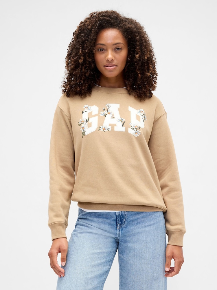 Gap Brown Relaxed Logo Sweatshirt - Image 1 of 4