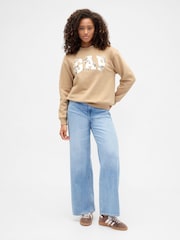 Gap Brown Relaxed Logo Sweatshirt - Image 3 of 4