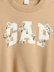 Gap Brown Relaxed Logo Sweatshirt - Image 4 of 4