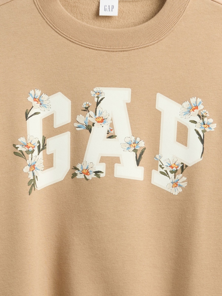 Gap Brown Relaxed Logo Sweatshirt - Image 4 of 4
