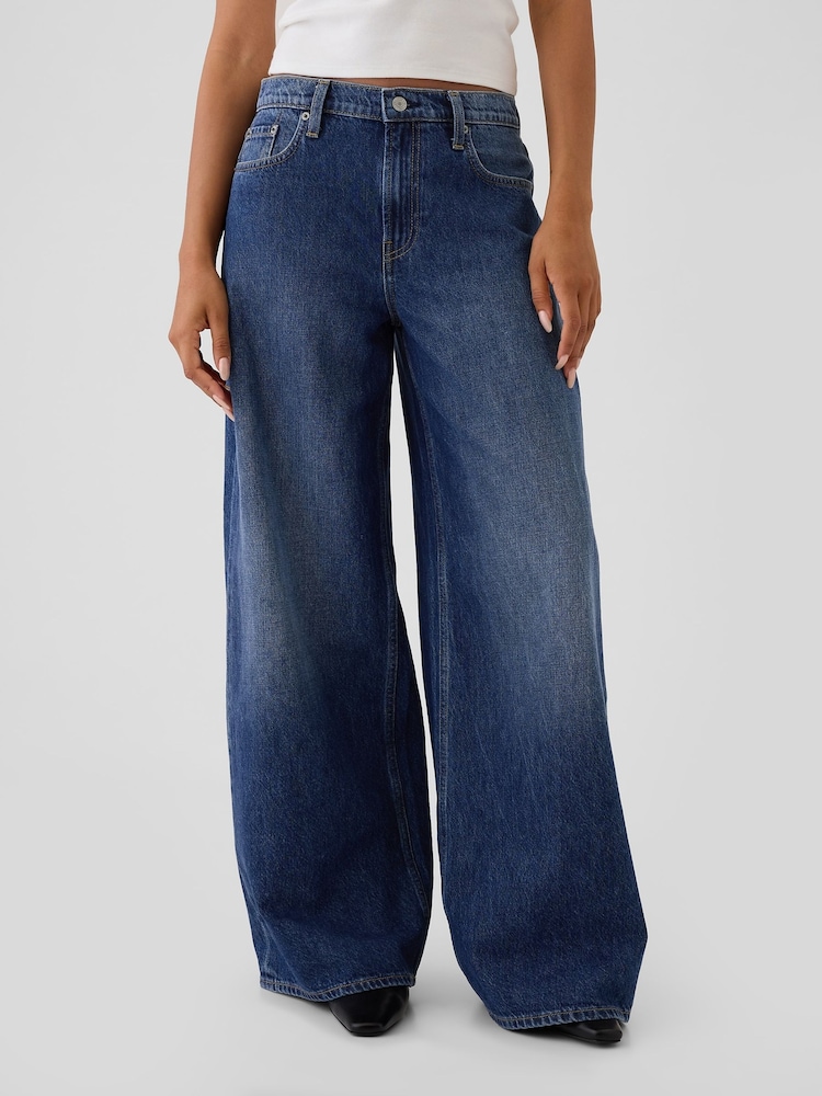 Gap Blue Low Rise Extra Baggy Jeans - Image 1 of 6