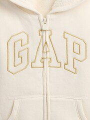Gap Cream Logo Sherpa Lined Hoodie (6mths-5yrs) (6mths-5yrs) - Image 3 of 3