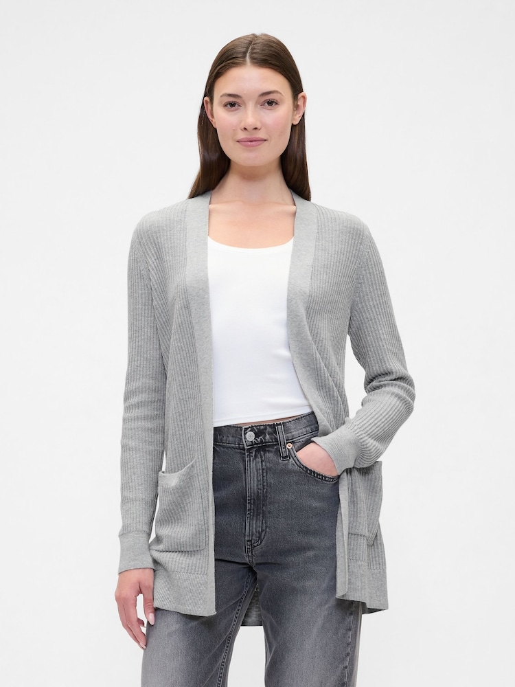 Gap Grey Long Open Cardigan - Image 1 of 5