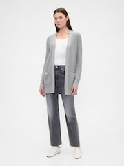 Gap Grey Long Open Cardigan - Image 3 of 5