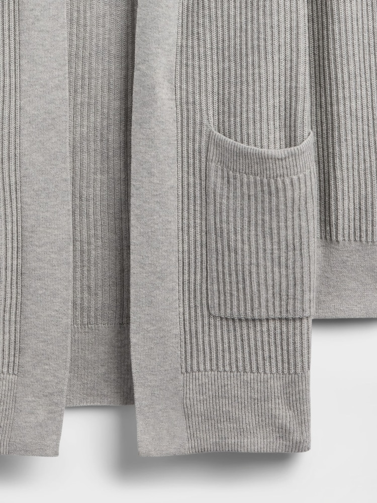 Gap Grey Long Open Cardigan - Image 5 of 5
