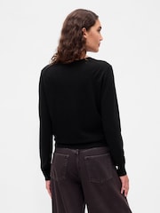 Gap Black Merino Crew Neck Sweatshirt - Image 2 of 4