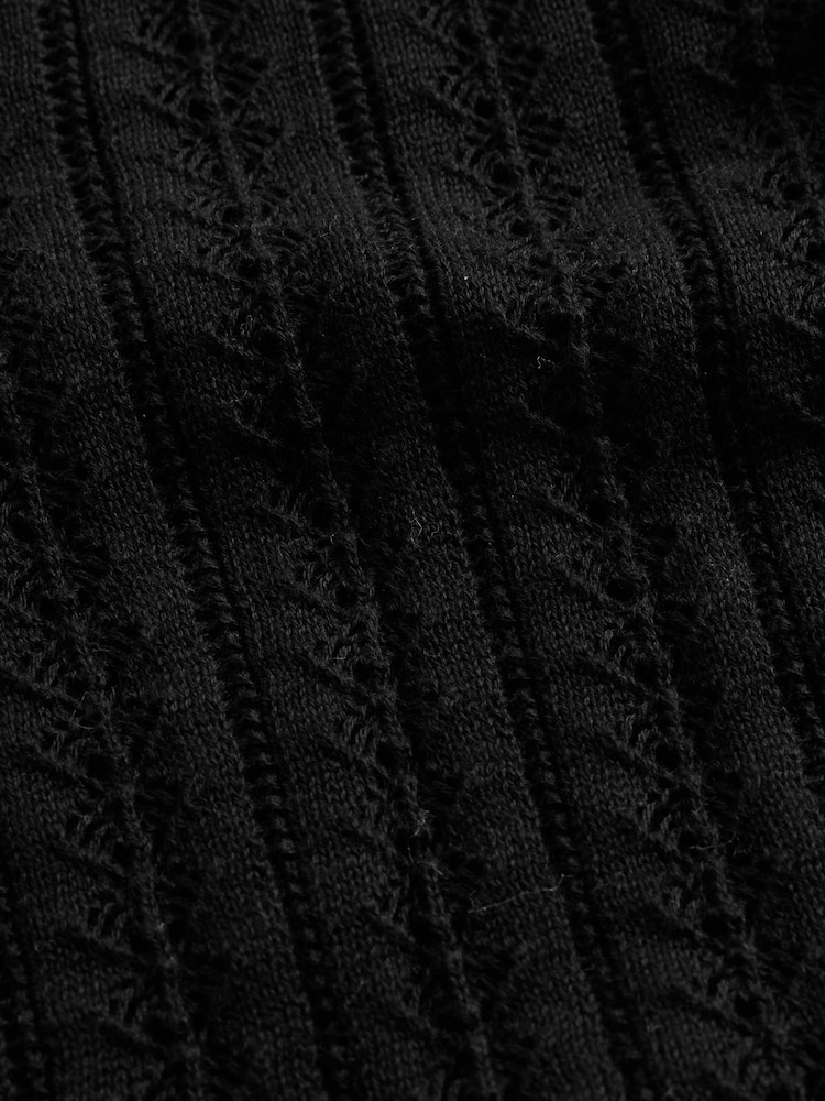 Gap Black Pointelle Cardigan - Image 3 of 3