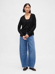 Gap Black Boyfriend Merino Cardigan - Image 3 of 4