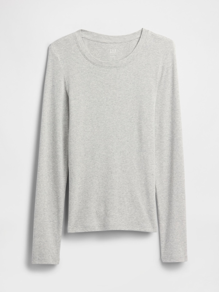 Gap Grey Long Sleeve Modern Crewneck T-Shirt - Image 5 of 5