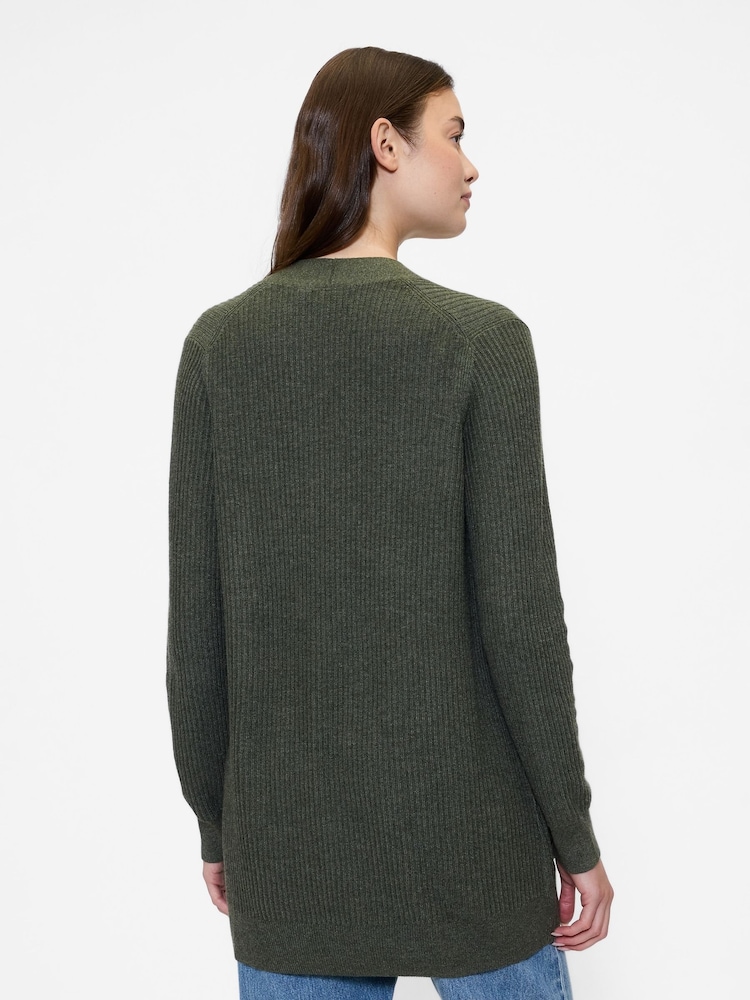 Gap Green Long Open Cardigan - Image 2 of 5