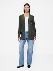 Gap Green Long Open Cardigan - Image 3 of 5