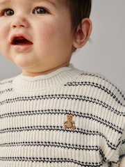 Gap dojenček Brannan Bear Crochet Knit & lahke hlače za prosti čas Outfit komplet (novorojenci-24mths) (0-24mths) - Slika 5 iz 6