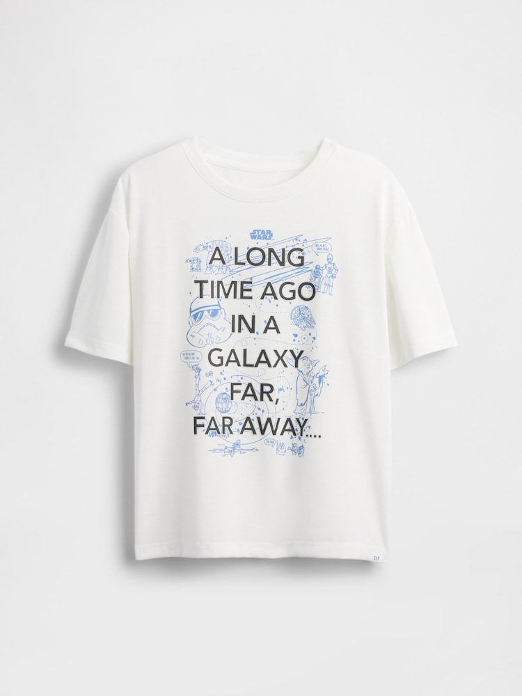 Gap White Star Wars Graphic T-Shirt (6-13yrs) (6-13yrs) - Image 1 of 3