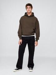 Gap Brown Oversized Heavyweight Hoodie - Image 3 of 4