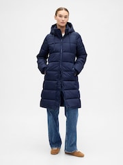 Gap Blue ColdControl Relaxed Midi Puffer Coat - Image 1 of 4