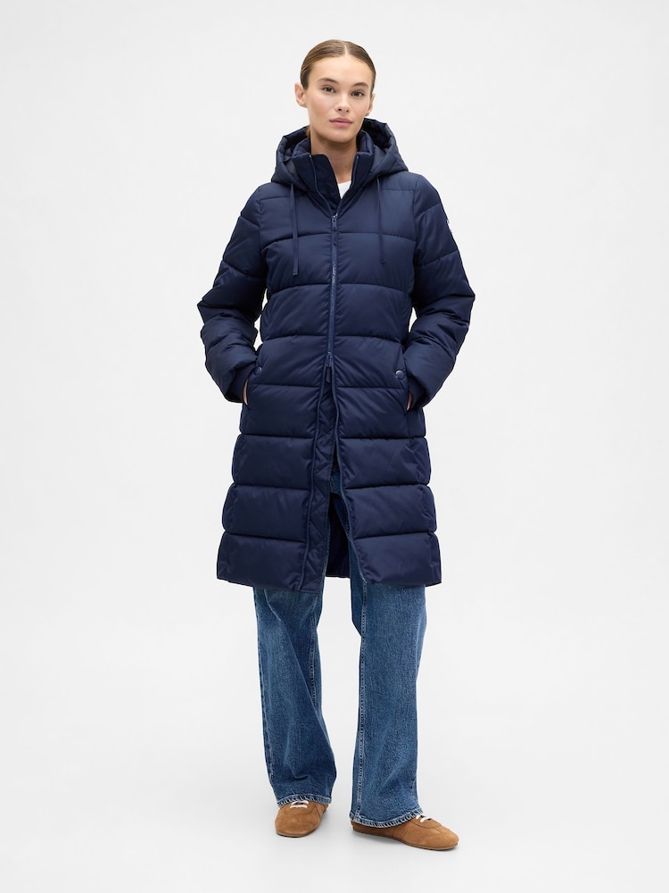 Gap Blue ColdControl Relaxed Midi Puffer Coat - Image 1 of 4