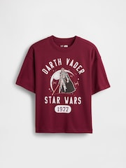 Burgundsko rdeča - Gap Star Wars Graphic Crew Neck Short Sleeve T-Shirt (4-13yrs) (4-13yrs) - Slika 1 iz 3