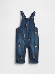 Gap Blue Disney Denim Dungarees (Newborn-24mths) (0-24mths) - Image 1 of 5