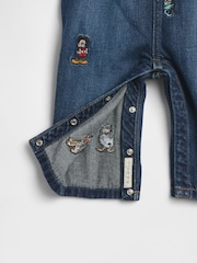 Gap Blue Disney Denim Dungarees (Newborn-24mths) (0-24mths) - Image 3 of 5