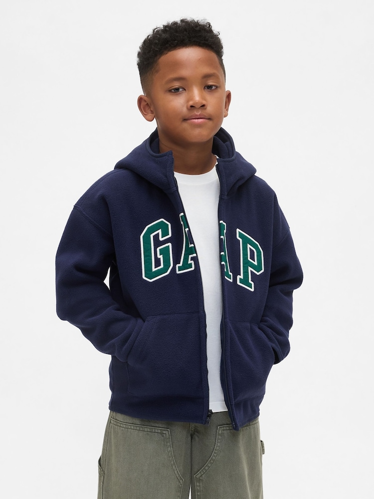 Gap Blue VintageSoft Logo Zip Hoodie (4-13yrs) (4-13yrs) - Image 1 of 5