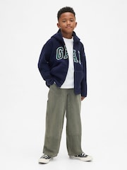 Gap Blue VintageSoft Logo Zip Hoodie (4-13yrs) (4-13yrs) - Image 3 of 5