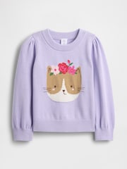 Gap Purple Puff-Sleeve Jumper (6mths-5yrs) (6mths-5yrs) - Image 1 of 2