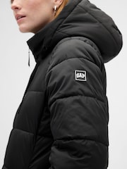Gap Black ColdControl Relaxed Midi Puffer Coat - Image 4 of 4