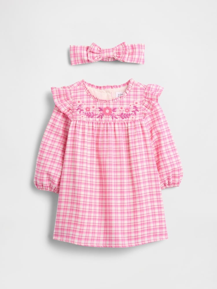 Gap Pink Gingham Dress Set (Newborn-24mths) (0-24mths) - Image 1 of 3