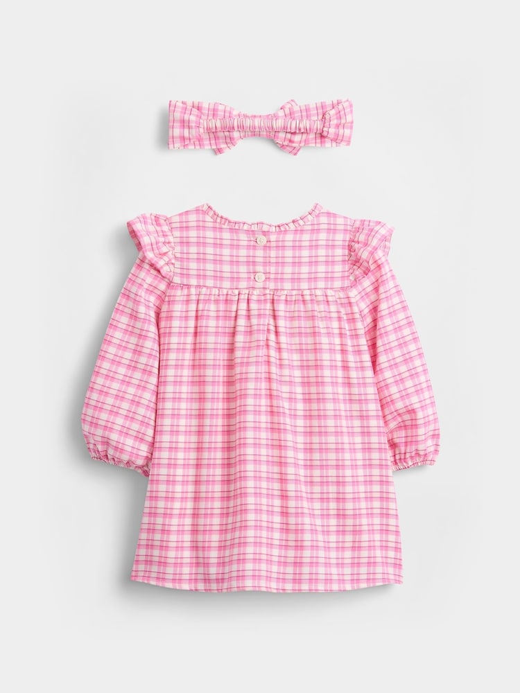 Gap Pink Gingham Dress Set (Newborn-24mths) (0-24mths) - Image 2 of 3
